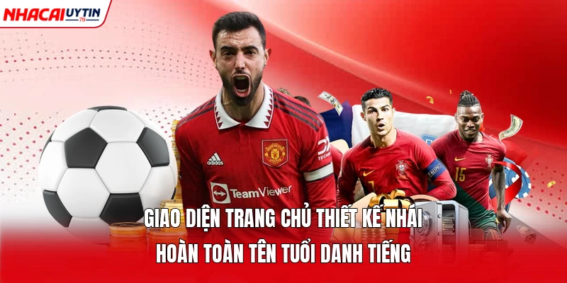 Giao diện trang chủ thiết kế nhái hoàn toàn tên tuổi danh tiếng